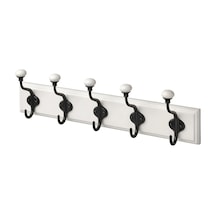 Ikea Landkrabba Banyo Askısı 5 Kancalı 50 X 13 X 8 Cm Beyaz - Siyah