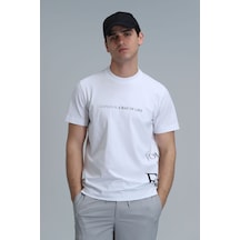 Lufian Erkek Potter Modern Grafik T-shirt 111020221 Beyaz