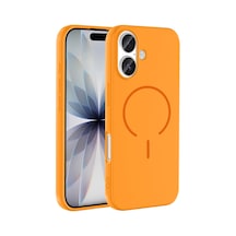 Zore İphone 17 Kılıf M-safe Şarj Özellikli Zore Meta Kapak - Turuncu