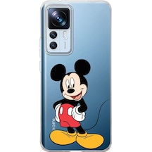 Xiaomi Mi 12t Pro Kamera Korumalı Kapak Mickey Mouse Tasarımlı Şeffaf Kılıf Şeffaf