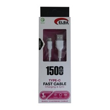 Elba Elb37-t1 Type-c 1,5mt 3a Hızlı Şarj Beyaz Kablo