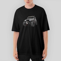 Jeep CJ Mahindra Oversize Siyah Tişört Siyah