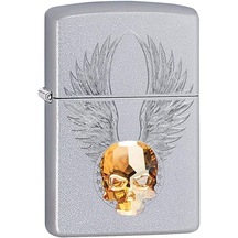 Zippo Kanatlı Altın Kurukafa Çakmak Yeni Model 084089