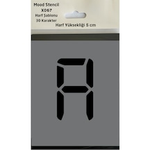 Stencil Harf Boyama Şablonu X067 Harf Yüksekliği 5 Cm