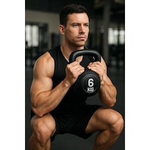 6 Kg Kettlebell Çaydanlık Dambıl Siyah Tek Ebat