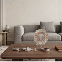 6 Adet Cata Ct 6596 Papatya Yuvarlak Dekoratif Cam Spot Kasası Gu10 Duy Beyaz