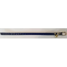 Mavi Mercedes Derili 1 CM Rugan Zilli Tasma