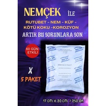Nemçek Nem Alıcı Rutubet Giderici Küf Önleyici Koku Giderici Nem Emici Askısız 1250 Gr 5 Paket