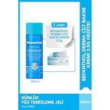 Bepanthol Derma Yüz Temizleme Jeli 200 ML + Cilt Bakım Kremi 5 x 3.5 G