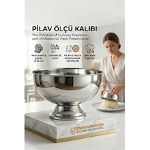 K&A Profesyonel 14 Cm Çapında Pilav Kalıbı - Helva Kalıbı 304 Paslanmaz Çelik 723025 Acı Kahverengi