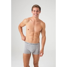 U.S. Polo Assn. Erkek Gri Melanj - Siyah 2 Li Boxer Çok Renkli