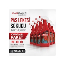 Karpaks Rust-ex Pas Lekesi Çıkarıcı Sprey 750 Ml X 6 Ekonomik Stok Paketi