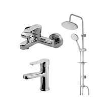 Domino Duş Ünitesi,domino Lavabo,banyo Bataryası 440615-971511-971521 Krom