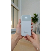 H9 20000 Mah Power Bank Pd 20w Ve Usb 22.5w Fast Hızlı Şarj Dahili Type C Ve Lightning Kablolu Dünya Standartlarına Uygun Polymer Batarya Birebir Amper Lcd Göstergeli Powerbank