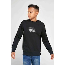 Tshirthane Uzumaki Naruto Sage Mode Baskılı Unisex Çocuk Siyah Sweatshirt Siyah