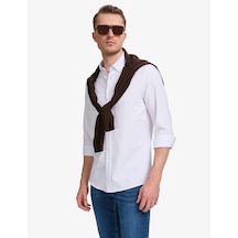 Pierre Cardin Erkek Beyaz Gömlek Desenli 50325365-vr013