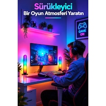 Nova 2 Li Rgbıc Masaüstü Led Lamba Telefon Ve Kumanda Kontrollü, Yatay Ve Dikey Kullanım Rgb-ıc