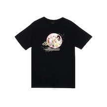 Kamisama Baskılı Unisex %100 Pamuk Siyah T-shirt SIYAH