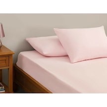 Çift Kişilik 240X260 Lastiksiz Çarşaf Takımı - Toz Pembe