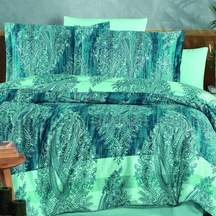Maxstyle Saten Deluxe Maria Çift Kişilik Nevresim Takımı Yeşil