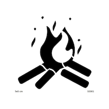 Airbrush Tattoo Kamp Ateşi Yapışkanlı Stencil Süsleme Ve Boyama Kalıbı