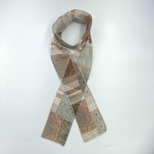 Tedz Collection Paredora Mandala Desenli Kahve Hippi Fular Çok Renkli