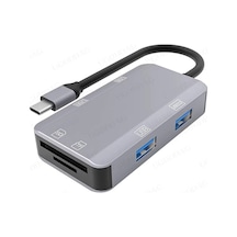 Kompakt 6 İn 1 Usb-c Çoklayıcı Hdmı Ethernet Adaptörü