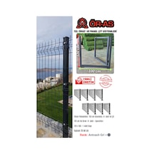 Ör-as Tel Örgü Ve Panel Çit Sistemleri Panel Çit Takım 120 Cm Yükseklik 20 Mt Uzunluk 120 X 100 Kapı-renk-antrasit Gri