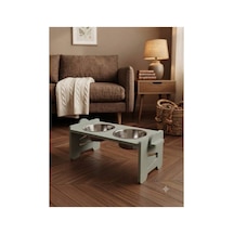 Açı Ve Yükseklik Ayarlı Ergonomik Kedi Mama Kabı- Köpek Mama Kabı Ayarlanabilir Yeşil