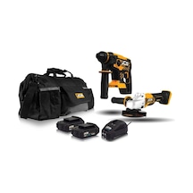Jcb 18BLRH Kömürsüz Kırıcı-Delici + 18AG Taşlama + 18 V 8.0 Ah Çift Akülü Set