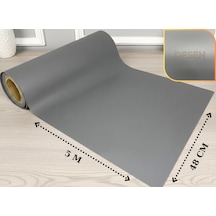 48 Cm X 5 Metre - Açık Gri Kumaş Desenli - Suni Deri Çekmece İçi Kaydırmaz Halı , Raf Örtüsü Diğer