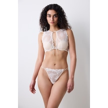 Penti Halter Padded Eyelash Krem  Sütyen