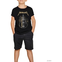 Metallica Guitar Cross Siyah Çocuk Tişört
