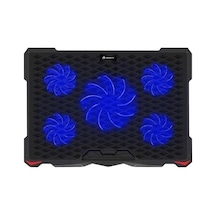 15-16" Boyutlarına Uygun 5-fanlı Notebook Soğutucu, Siyah Renk Seçeneği