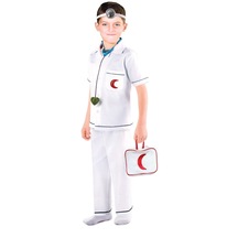 Erkek Çocuk Beyaz Renkli Doktor Kostümü Erkek Çocuk Doktor Kıyafe