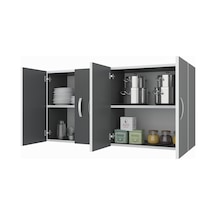 Kenzlife hazır mutfak merta gri 060*120*22 mutfak banyo dolabı kapaklı raflı