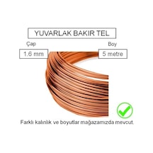 1.6 Mm Yuvarlak Bakır Tel - 5 Metre