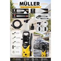 Pro Müller Profesyonel 180-200 Bar Max Bakır Sargılı Hava Su Soğutmalı Yüksek Basınçlı Bahçe Ve Oto Yıkama Makinesi