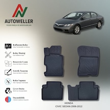 Honda Civic 2006-2012 Uyumlu Havuzlu Oto Paspas Sedan