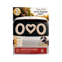 Kişiye Özel Gelin Arabası O Harfi Çift Sıra Papatya Süsü 25 Cm Tek Harf - 902498324 Diğer