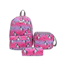 Superbag Kız Çocuk Ilkokul Çantası Unicorn Desenli Sırt Çantası Beslenmelik Ve Kalemlik 3'lü Set