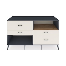 Kronos Konsol Tek Raflı 4 Çekmeceli 176x59x99 Antrasit-çam/aytaş Antrasit-çam/aytaşı