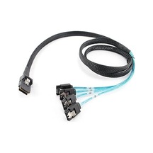 Cablesonline 39in Dahili Sff-8087 Mini Sas Erkek W/4x Sata 7 Pimli Dişi Kablo Sas-4e39