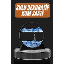 Hubrendy Kargo Dekoratif Sulu Kum Saati Ofis Masa Üstü Ev Yuvarlak Kum Saati