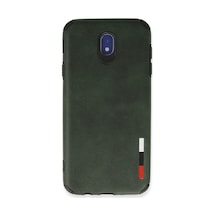 Samsung Galaxy  Uyumlu,  J7 Pro / J730 Kılıf Loop Deri Silikon - Yeşil