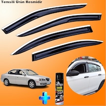 Hyundai Elantra Mügen Cam Rüzgarlığı Abs Nikelajlı Cam Rüzgarlığı 2003-2010 4 Lü + Ebrayn 500ml Lastik Parlatıcı