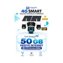 O-kam Pro 4g Solar 4 Lens Ptz Güvenlik Kamerası 2 Yıl Geçerli 50 Gb Türk Telekom İnternet Hediyeli, 355 Hareket, Renkli Gece Görüşü, Çift Yönlü Ses, Hareket Algılama, Çift Yönlü Ses, Hareket Algılama