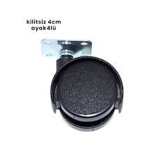 Kilitsiz 4cm Ayak Siyah