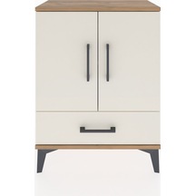 Arges Komodin 2 Raflı Tek Çekmeceli Tek Kapaklı 60x30x80 Çam-aytaşı Atlas Çam