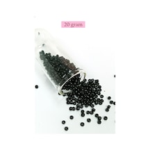 Dökme Cam Kum Boncuk 8/0 3 Mm - 20 Gram - Parlak Siyah - Bnc170
